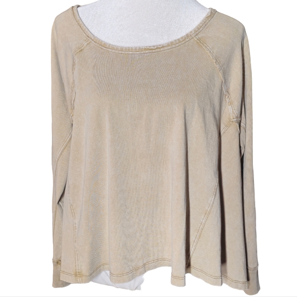 We The Free Oversized Sweatshirt Tan size XS